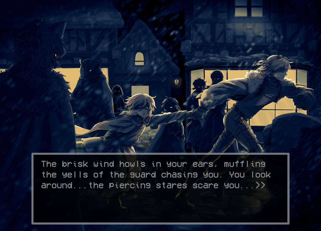 A Cold Winter&#39;s Night Visual Novel CG